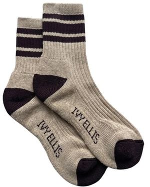 Ivy Ellis Vintage Cotton Sport Sock - Brown