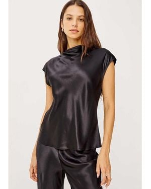 Rails Loretta Satin Top - Black