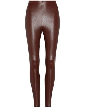 Commando Basic Faux Leather Leggings - Brown