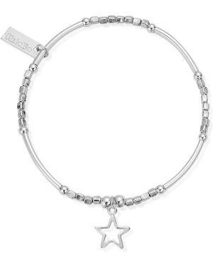 ChloBo Newbies Mini Noodle Cube Small Open Star Bracelet - Metallic
