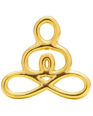 Lulu Zen Single Stud Earring - Metallic