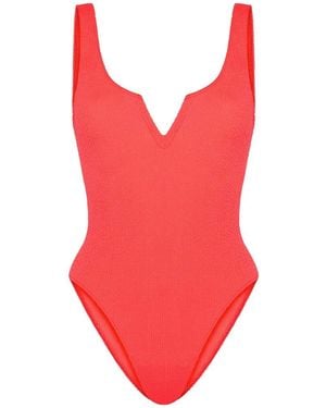 Sorbet Island Ava One Piece Crinkle Swimsuit - Red