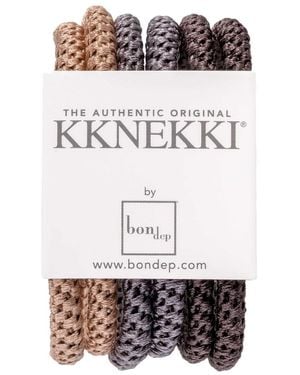 KKNEKKI Hair Tie Slim Bundle 6 Pack - Multicolour