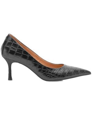 Woden Laura Croco Stiletto - Black