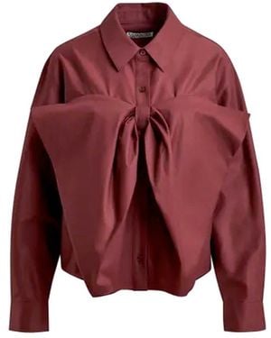 Essentiel Antwerp Ibow Cotton Shirt - Red