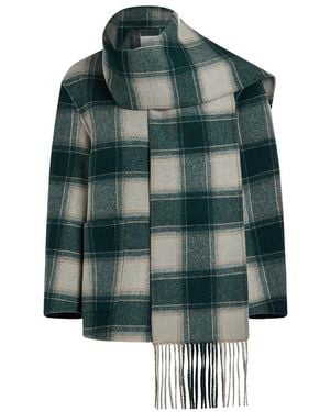 Varley Alderton Check Scarf Coat - Green