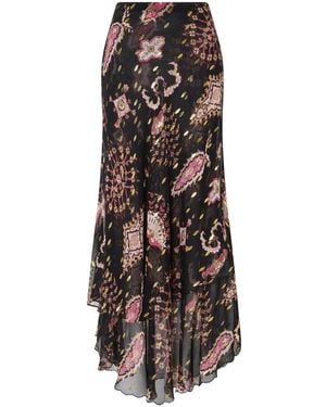 Hayley Menzies Dylan Lurex Layered Skirt - Brown