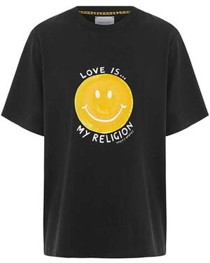 Hayley Menzies Smiley Love Cotton T-Shirt - Black