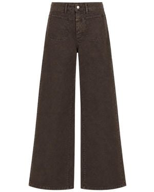 PAIGE Anessa High Rise 31" Wide Leg Jeans - Grey