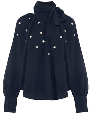 Beatrice B. Eyelet Blouse - Blue