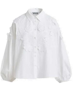 Essentiel Antwerp Joella Embroidered Cotton Shirt - White
