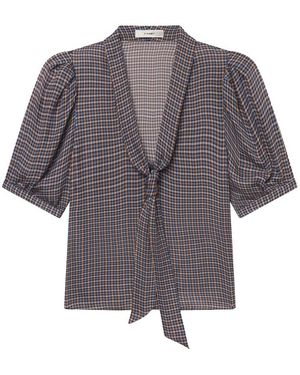 FRAME Sonnet Silk Blouse - Purple
