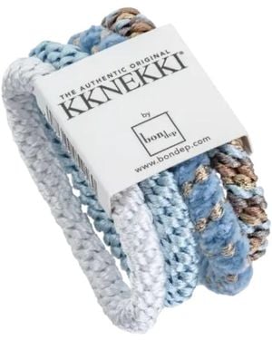 KKNEKKI Hair Tie Bundle 4 Pack - Blue
