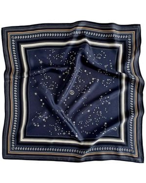 lescarf Zodiac Silk Scarf - Blue