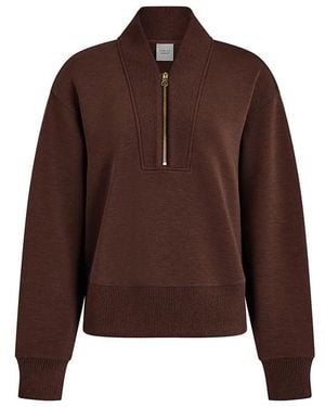 Varley Sally Half Zip Sweatshirt - Brown