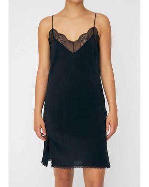 Stella Nova Silk Slip Dress - Blue