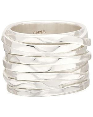 Anna Beck Wavy Twist Band Ring - White
