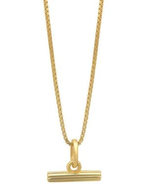 Rachel Jackson Mini T-Bar Necklace - Metallic