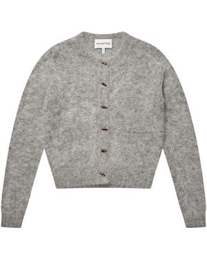 Munthe Vovilla Alpaca Blend Cardigan - Grey