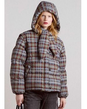 Damson Madder Pearl Puffer Jacket - Brown