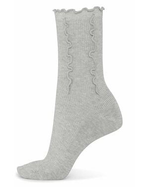 SUI AVA Ruffle Socks - Grey