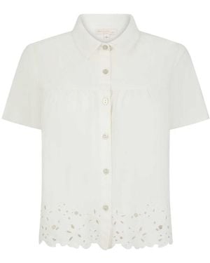 Nooki Design Jada Cutwork Cotton Linen Top - White