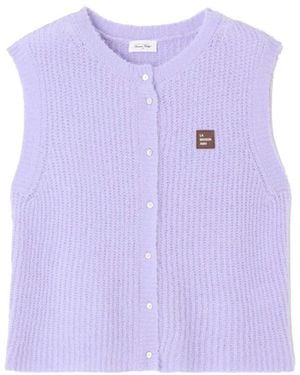 American Vintage East Sleeveless Cardigan - Purple