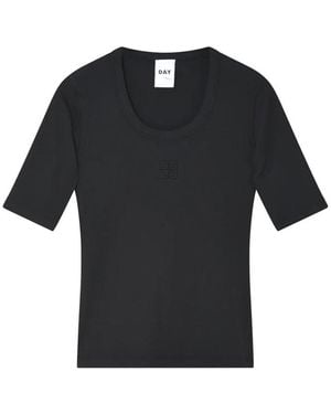 Day Birger et Mikkelsen Fine Classic Ribbed T-Shirt - Black