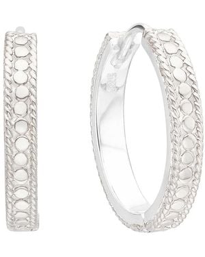 Anna Beck Unity Hinge Hoop Earrings - White