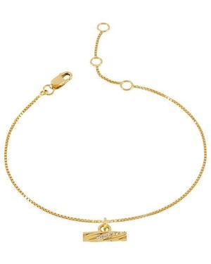 Rachel Jackson Twisted T Bar Chain Bracelet - Metallic