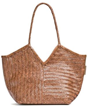 Cala & Jade Humi Woven Tote Bag - Brown