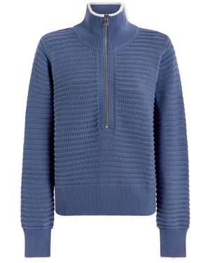 Varley Morwenna Half Zip Knit - Blue