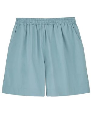 SKALL Edgar Cotton Poplin Shorts - Blue