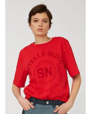 Stella Nova Cotton T-Shirt - Red