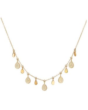 Anna Beck Teardrop Charm Necklace 15-17" - Metallic
