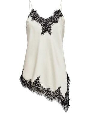 Haute L'Amitié Naomi Asymmetrical Contrast Lace Edge Camisole - Multicolour