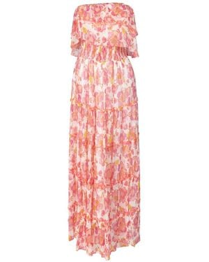 Place du Soleil Strapless Rosa Flower Dress - Pink