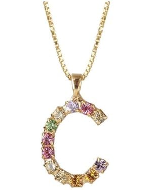 Caroline Svedbom Initial C Letter Necklace - Metallic