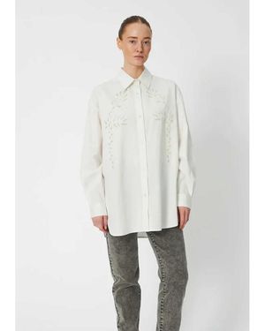 Stella Nova Loose Shirt Embroidered Anglaise - White