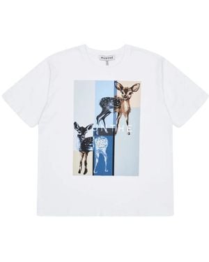 Munthe Chanice Graphic Print Deer T-Shirt - Blue