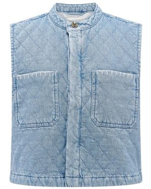 seventy + mochi Quilted Pablo Waistcoat - Blue