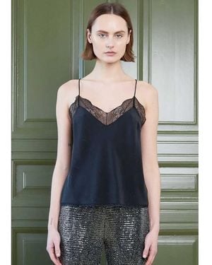 Stella Nova Silk Slip Top - Green