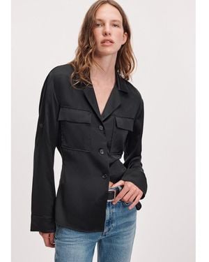 Rag & Bone Sonny Silk Blouse - Black