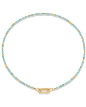 Rachel Jackson Tranquility Amazonite Beaded Necklace - Metallic