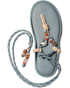 FLOWZE Flo Twin Bead Cord Tie Sandals - Blue