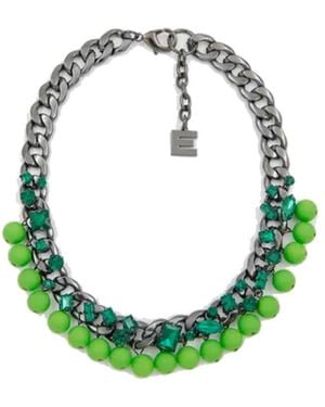 Essentiel Antwerp Jecki Rhinestone Necklace - Green
