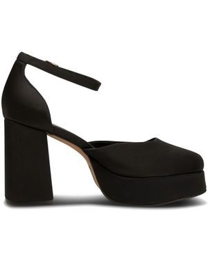 Shoe The Bear Priscilla Satin Ankle Strap Heel Shoe - Black