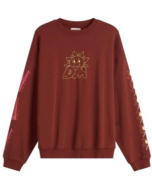 Damson Madder Sundried Washing Sweatshirt - Red