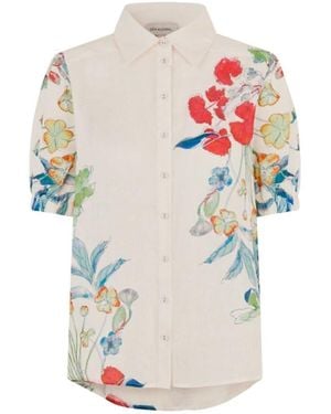 Dea Kudibal Violetadea Short Sleeve Linen Shirt - White