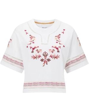 Hayley Menzies Maya Embroidered T-Shirt - White
